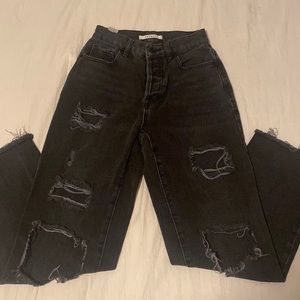 PACSUN Black Ripped Jeans (size 22)